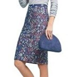 Maeve Anthropologie Gertje Floral Knit Pencil Skirt Size XS